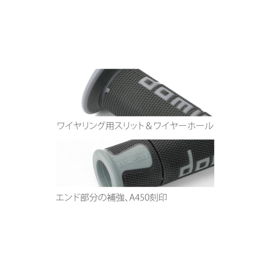 domino (ドミノ) グリップ A450 レーシングタイプ ブラックxレッド A45041C4240 | domino | 03