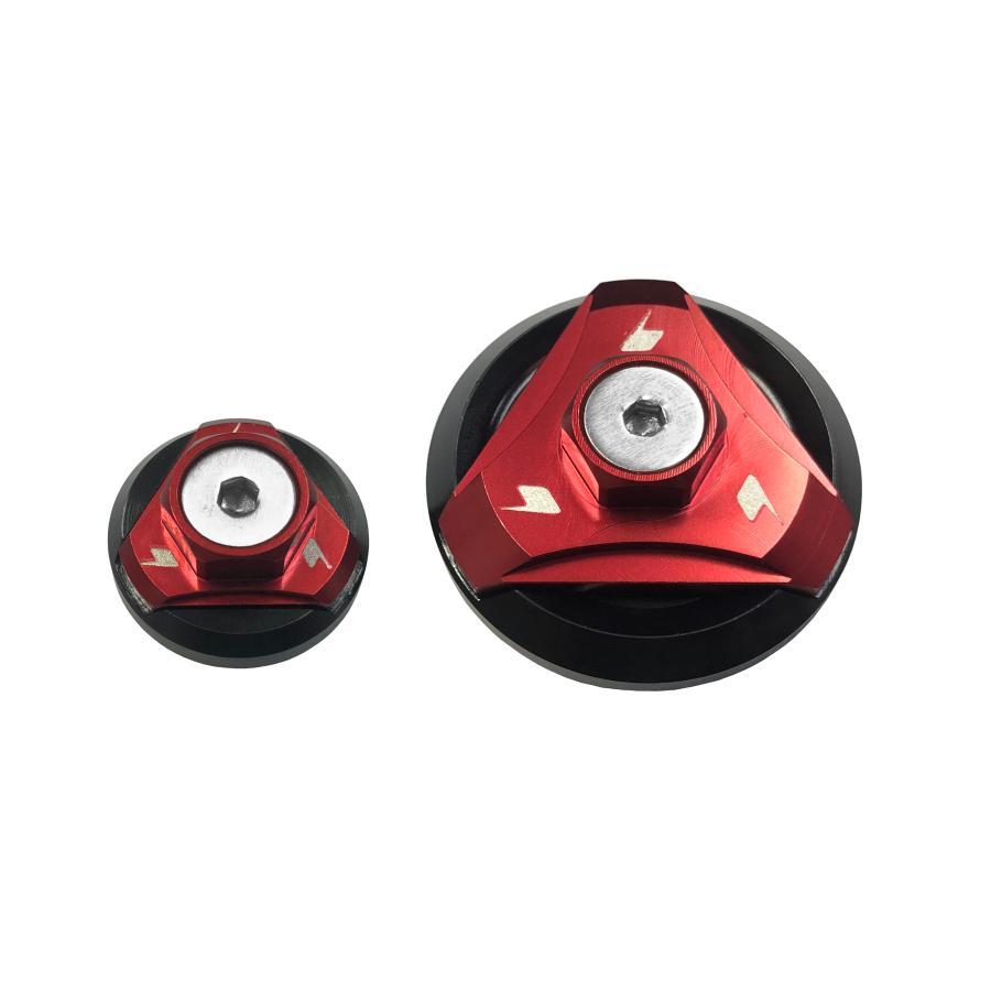 BIKERS (バイカーズ) エンジンプラグ 2個 レッド Z125 PRO KSR PRO 14 K0145-RED | BIKERS