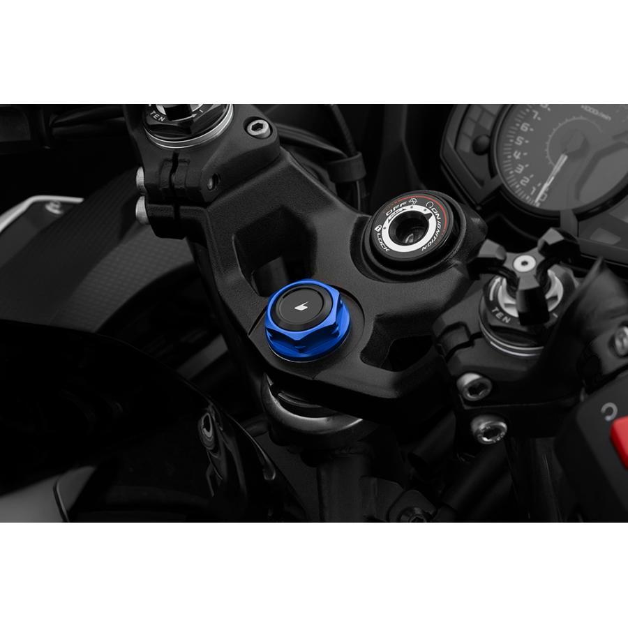 [特価品]バイカーズ ステムナット ブルー Ninja250/400 18-24 Z250/400 19-24 K0318-BLU | BIKERS | 01