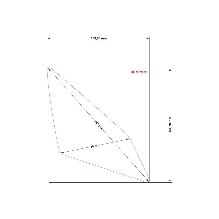 ワンデザイン ニーパッド スポーツ 2 カーボン調 109.8x98mm 汎用 ユニバーサル BUMPS3P |  | 02