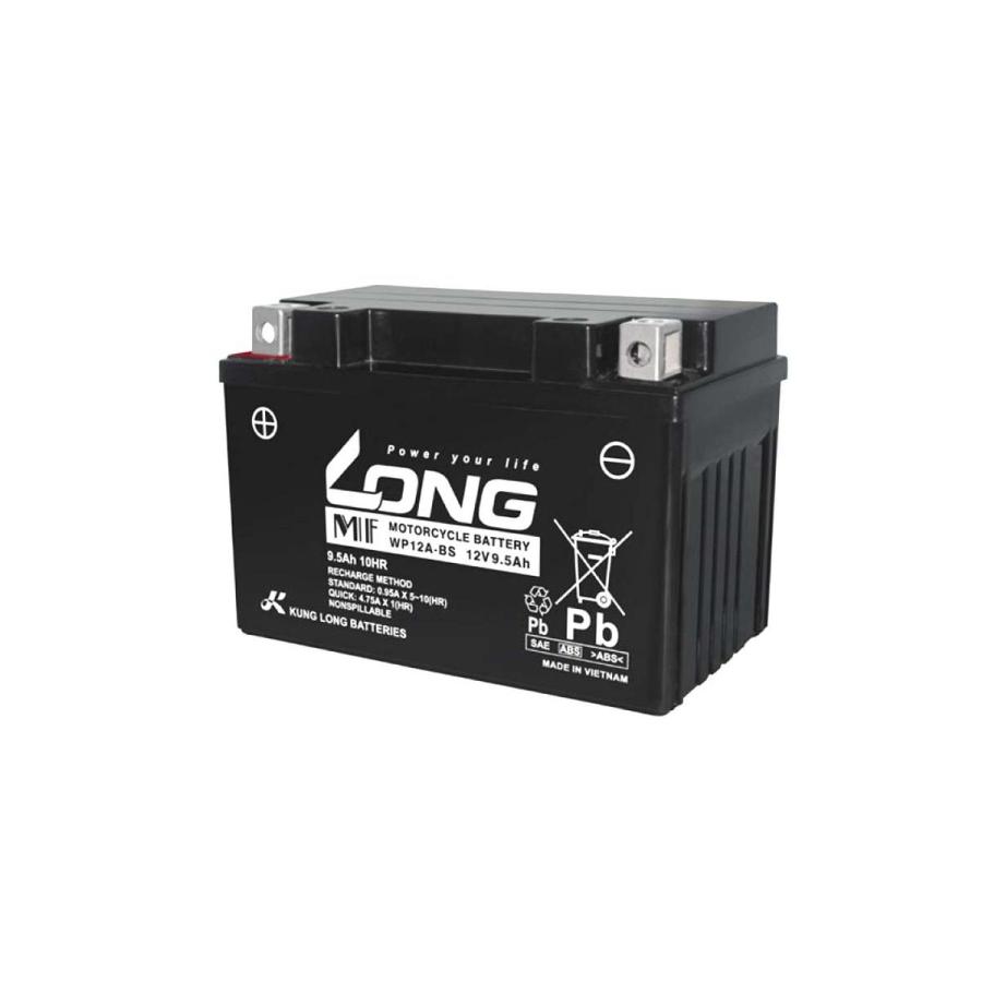 ロングバッテリー バッテリー 12V/9.5Ah 液注入済 互換 YT12A-BS/FT12A-BS/FTZ9-BS WP12A-BS | 