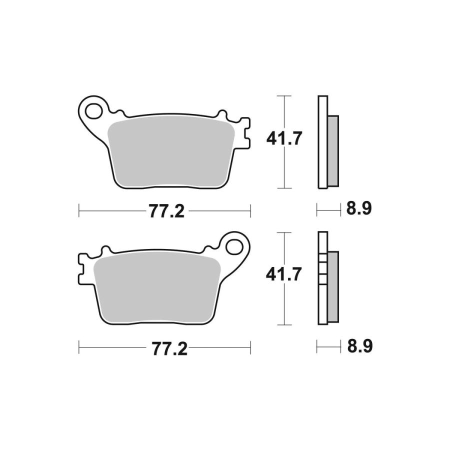 brembo (ブレンボ) セリエオロ セリエオロ ブレーキパッド SP (リア):【HONDA】CB750(92-08),CBR1000RR SP(14) 07HO59SP | brembo | 01