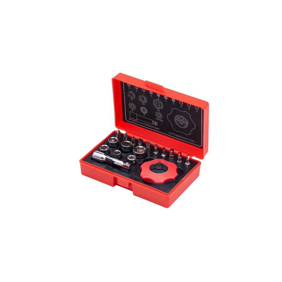 [特価品]プロト　メンテナンス グリップラチェットセット　18pcｓ ソケット/ビット　　ドライバーセット　1/4インチ PGR0098 | plot | 01