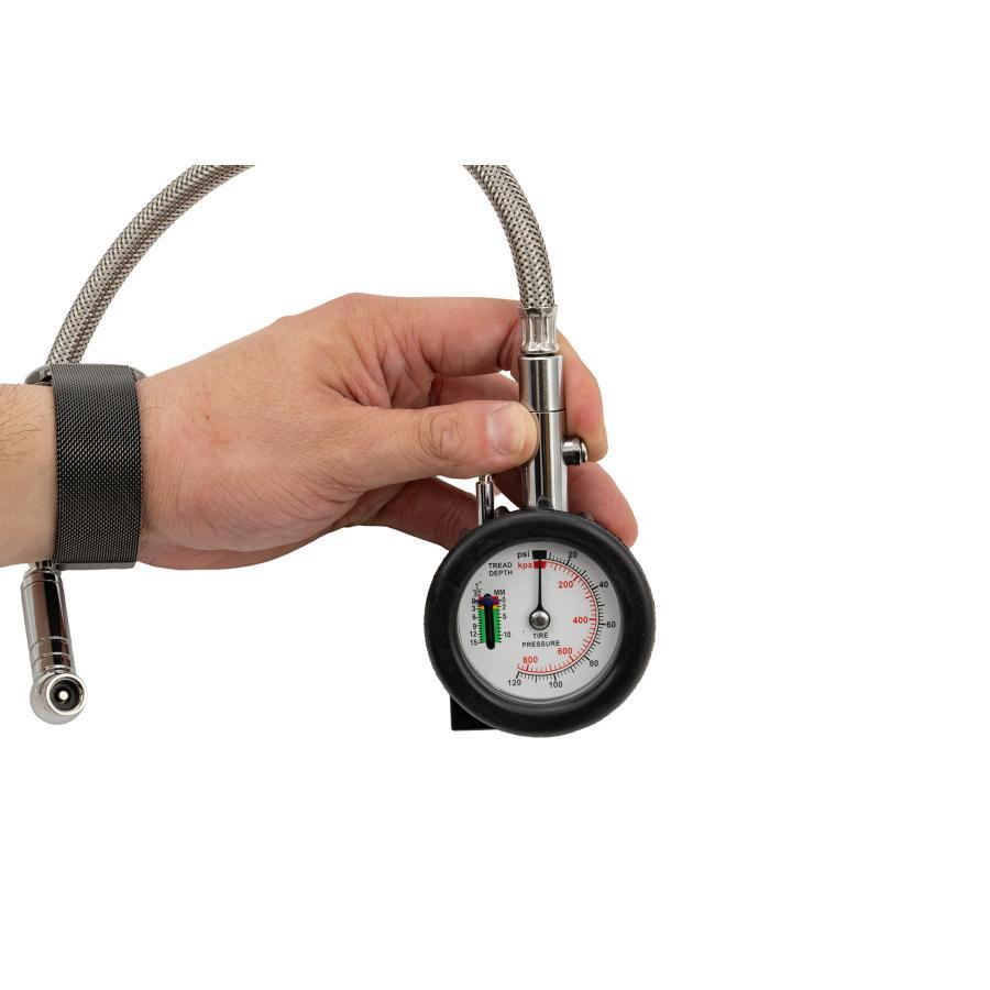 プロト　メンテナンス コンパクトエアインフレーターゲージ　タイヤ溝測定ゲージ付　ショートタイプ 120psi/800kpa対応　デプスゲージ測定　車載 | plot | 02