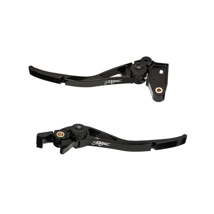 Motone(モートーン) レバーセット PIKE アルミ ブラック T100/T120 (05-25) SpeedTwin900 (16-24) スクランブラー Scrambler900 (06-25) LVR001 | 