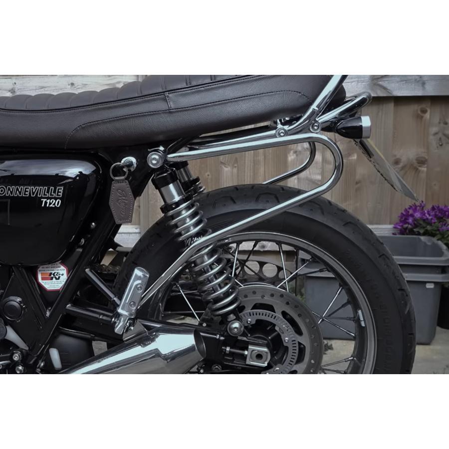 Motone(モートーン) サドルバッグサポート 左右 ポリッシュ T100/T120 (16-25) Street Twin/Speed Twin 900 (16-24) MCB001 |  | 02