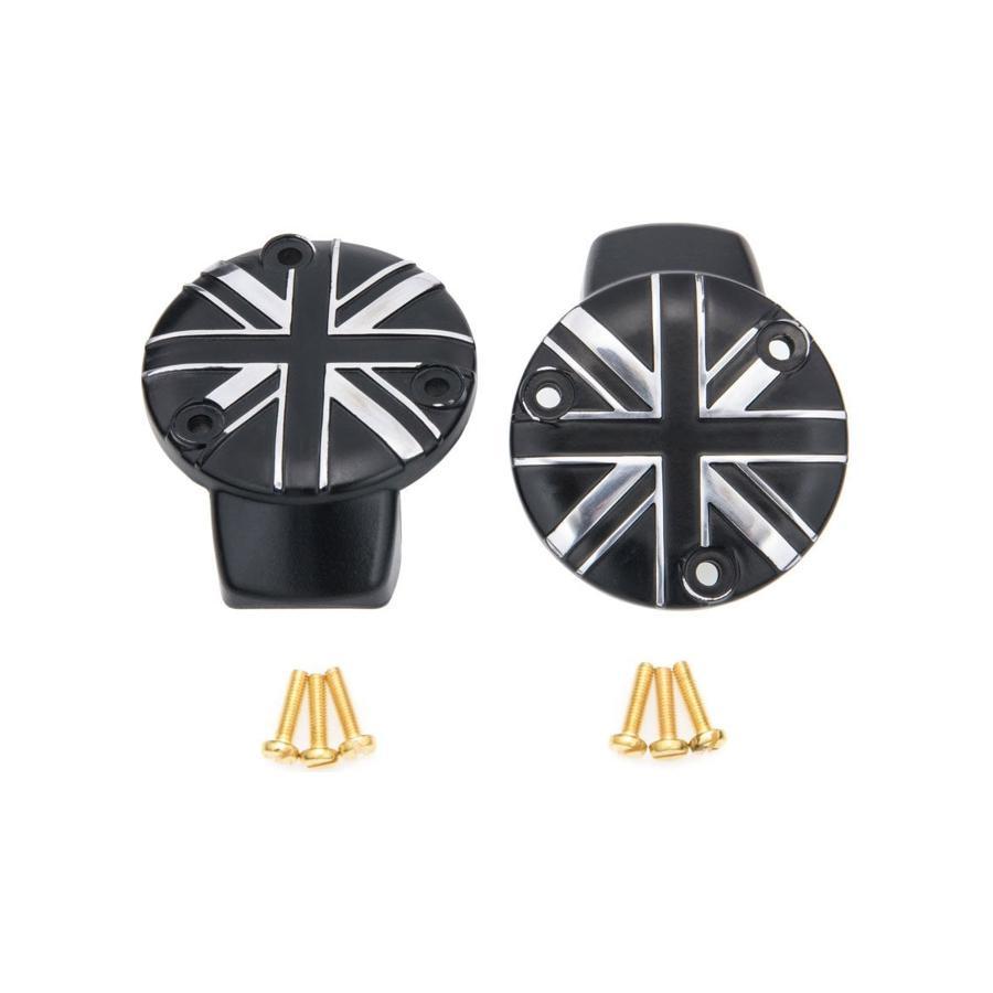 Motone(モートーン) スロットルボディカバー ユニオンジャック ブラック/ポリッシュ T120 (16-25) スラクストン 1200/R/RS (16-24) Bobber (17-25) MMU009 | 