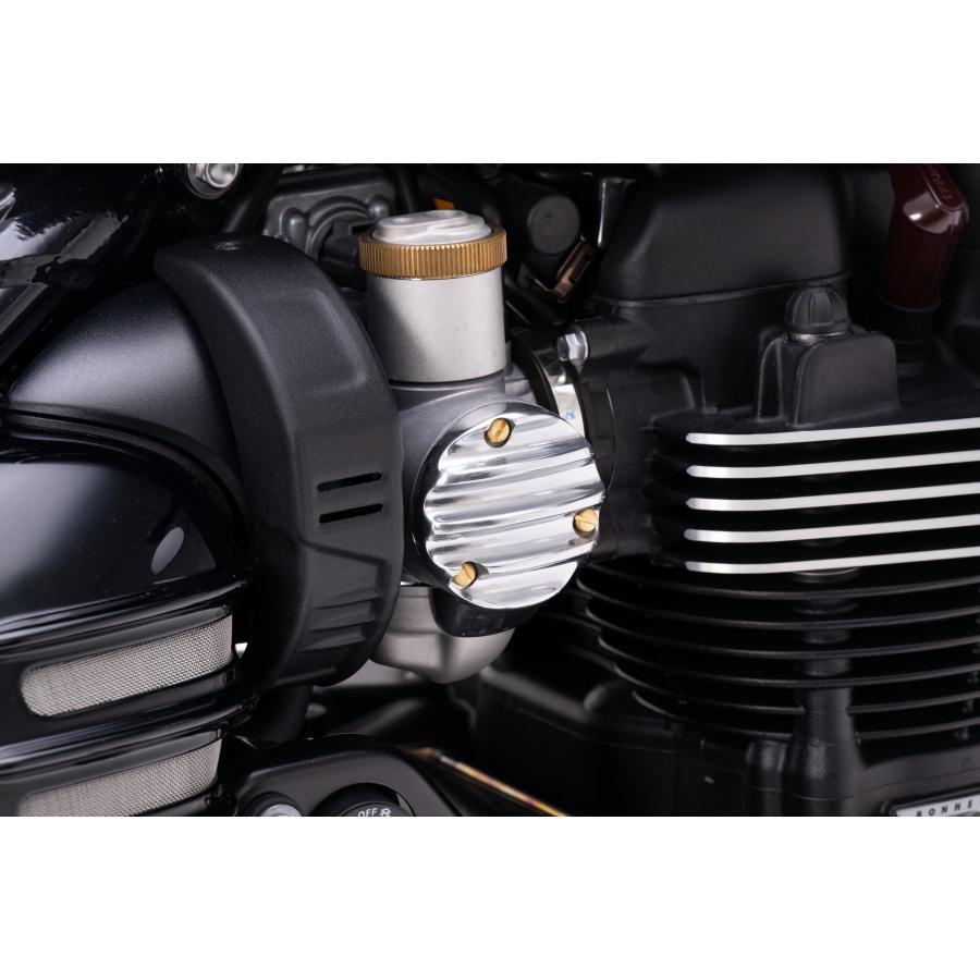 Motone(モートーン) スロットルボディカバー リブ ポリッシュ T120 (16-25) スラクストン Thruxton1200/R/RS (16-24) Bobber (17-25) MMU015 |  | 01