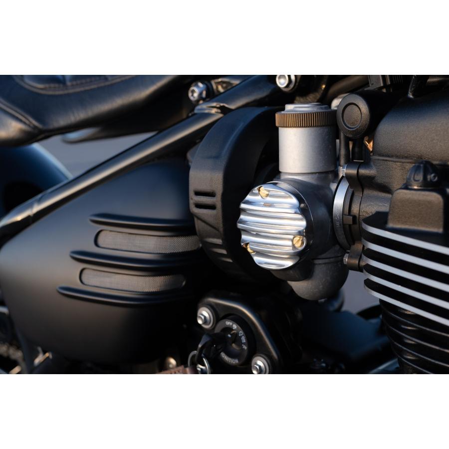 Motone(モートーン) スロットルボディカバー リブ ポリッシュ T120 (16-25) スラクストン Thruxton1200/R/RS (16-24) Bobber (17-25) MMU015 |  | 02