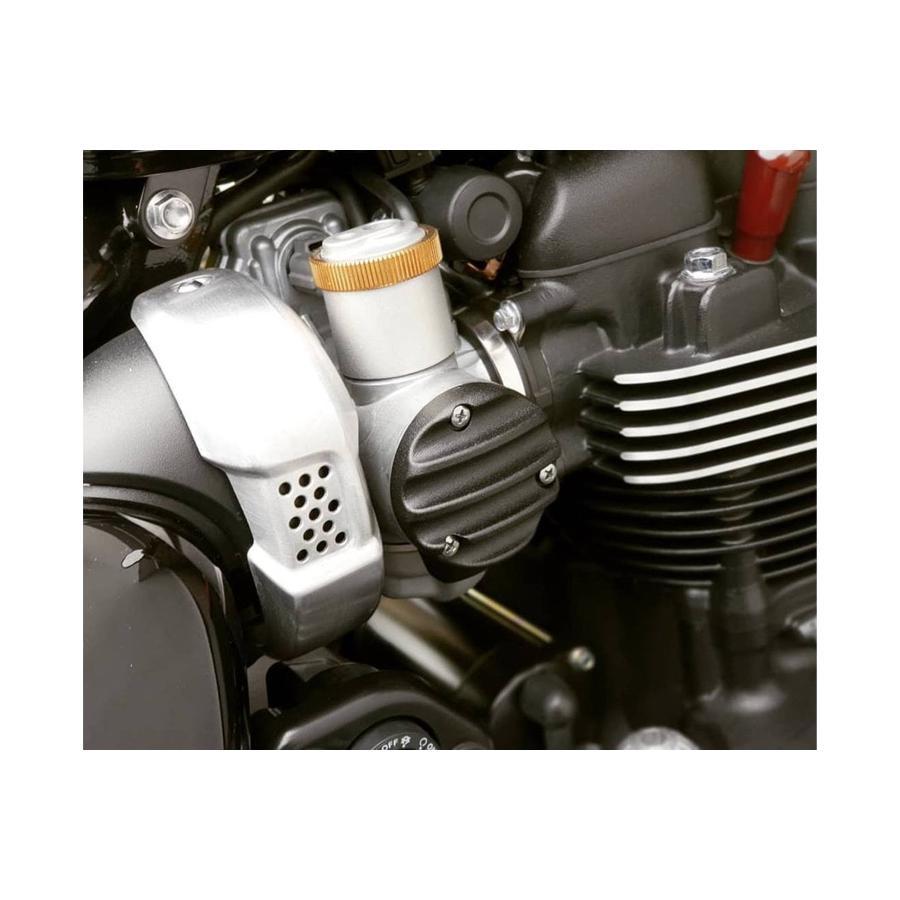 Motone(モートーン) スロットルボディカバー リブ ブラック T120 (16-25) スラクストン Thruxton1200/R/RS (16-24) Bobber (17-25) MMU017 |  | 01