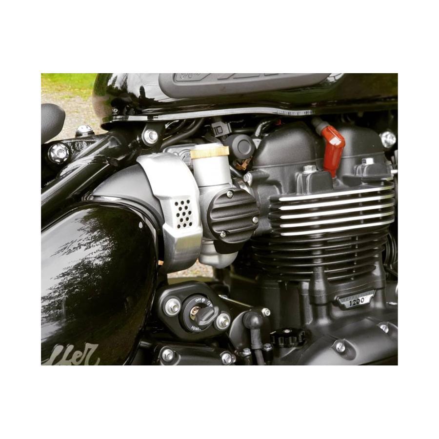 Motone(モートーン) スロットルボディカバー リブ ブラック T120 (16-25) スラクストン Thruxton1200/R/RS (16-24) Bobber (17-25) MMU017 |  | 02