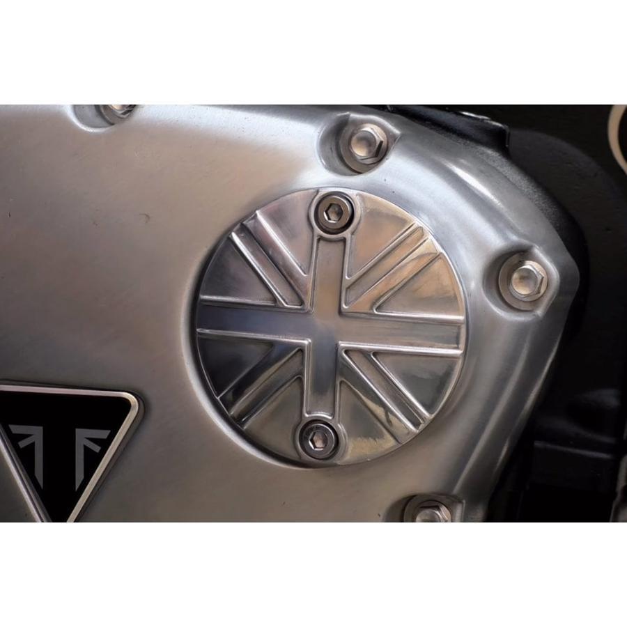 Motone(モートーン) ジェネレーターバッジ ユニオンジャック ポリッシュ T100/T120 (16-25) SpeedTwin900 (16-25) スクランブラー Scrambler900 (17-25) MMU020 |  | 02