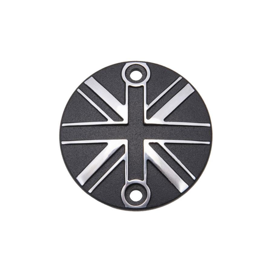 Motone(モートーン) クラッチバッジ ユニオンジャック ブラック/ポリッシュ T100/T120 (16-25) SpeedTwin900 (16-25) スクランブラー900 (17-25) MMU031 | 