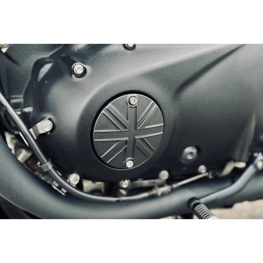 Motone(モートーン) クラッチバッジ ユニオンジャック ブラック T100/T120 (16-25) SpeedTwin900 (16-25) スクランブラー Scrambler900 (17-25) MMU032 |  | 02
