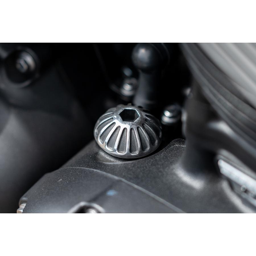 Motone(モートーン) オイルフィラーキャップ ROSWELL ブラック/ポリッシュ T100/T120 (02-25) SpeedTwin900 (16-25) スクランブラー900 (17-25) MMU055 |  | 01