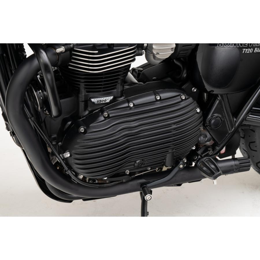 Motone(モートーン) クラッチカバー リブ アルミ ブラック T100/T120 (16-25) SpeedTwin900 (16-24) スクランブラー Scrambler900 (17-25) MMU062 |  | 01