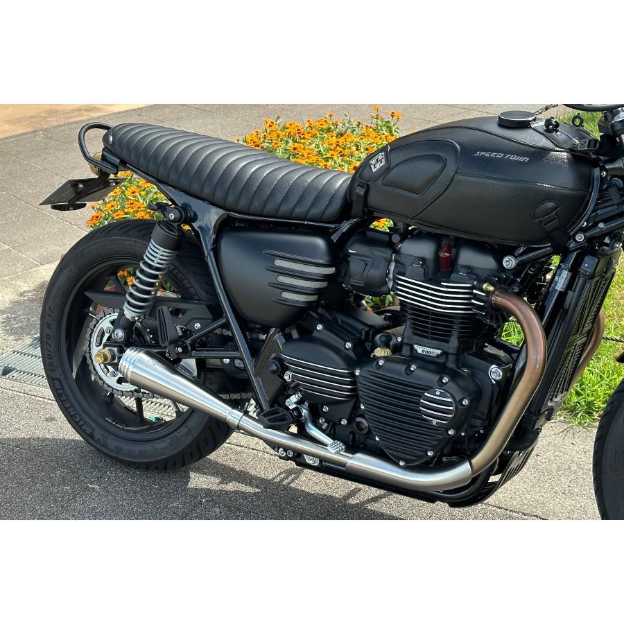 Motone(モートーン) スプロケットカバー リブ ブラック/ポリッシュ T100/T120 (16-25) SpeedTwin900 (16-24) スクランブラー Scrambler900 (17-25) MMU088 |  | 04