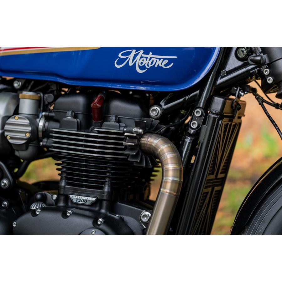 Motone(モートーン) エキゾーストクランプ フィン ブラック/ポリッシュ T100/T120 (16-25) SpeedTwin900 (16-24) スクランブラー Scrambler900 (17-25) MMU505 |  | 05