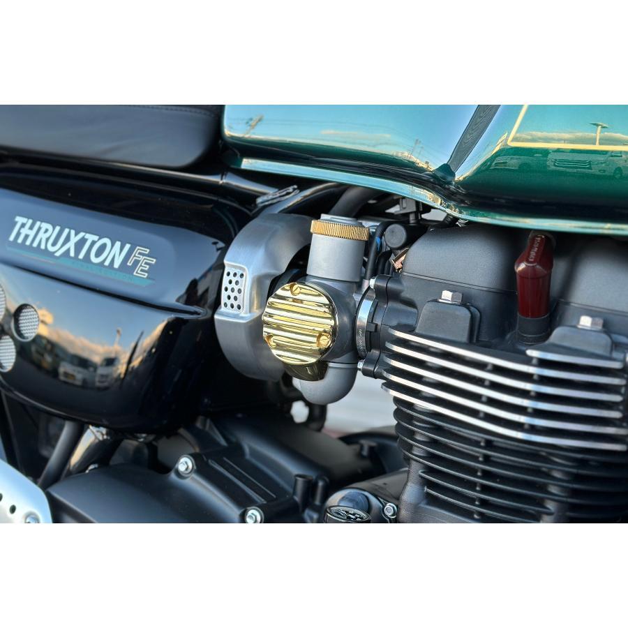 Motone(モートーン) スロットルボディカバー リブ ブラス T120 (16-25) スラクストン Thruxton1200/R/RS (16-24) Bobber (17-25) MMU508 |  | 03
