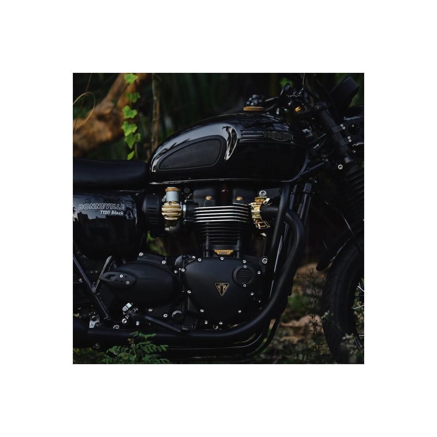 Motone(モートーン) スロットルボディカバー リブ ブラス T120 (16-25) スラクストン Thruxton1200/R/RS (16-24) Bobber (17-25) MMU508 |  | 04