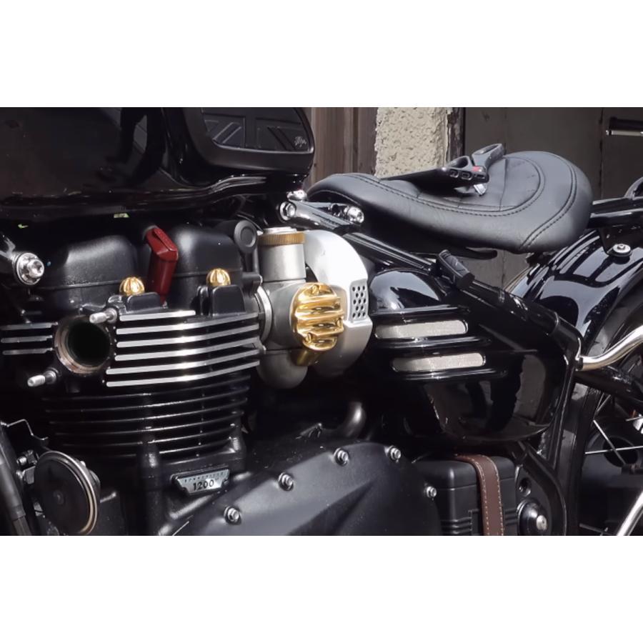 Motone(モートーン) スロットルボディカバー リブ ブラス T120 (16-25) スラクストン Thruxton1200/R/RS (16-24) Bobber (17-25) MMU508 |  | 05