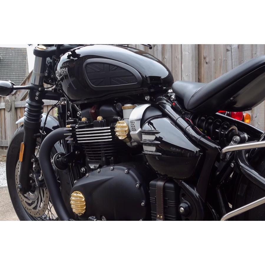 Motone(モートーン) スロットルボディカバー リブ ブラス T120 (16-25) スラクストン Thruxton1200/R/RS (16-24) Bobber (17-25) MMU508 |  | 06