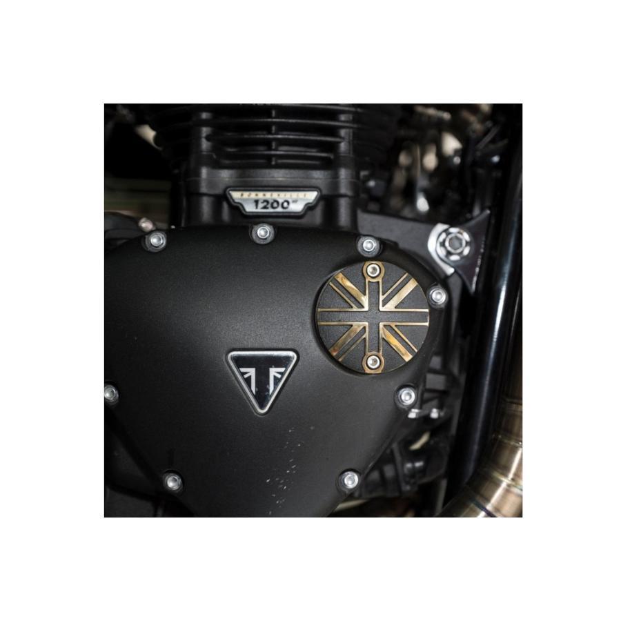 Motone(モートーン) ジェネレーターバッジ ユニオンジャック ブラス/ブラック T100/T120 (16-25) SpeedTwin900 (16-25) スクランブラー900 (17-25) MMU548 |  | 01