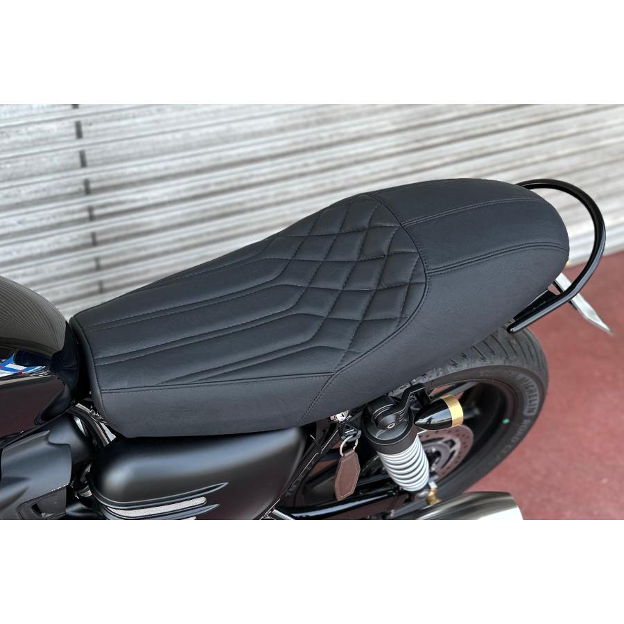 Motone(モートーン) シート RATTLER カフェスタイル ブラック T100/T120 (16-25) SpeedTwin900 (16-24) スクランブラー Scrambler900 (17-25) MSM024 |  | 02