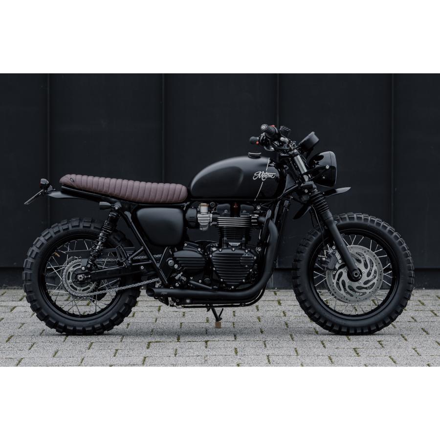 Motone(モートーン) シート VIPER リブ タバコブラウン T100/T120 (16-25) SpeedTwin900 (16-24) スクランブラー Scrambler900 (17-25) MSM026 |  | 04