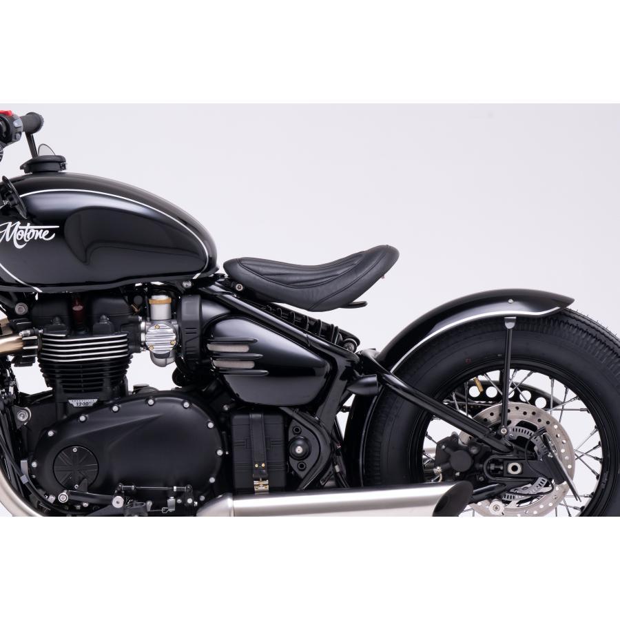 Motone(モートーン) シート KING COBRA リブ ブラック ボンネビル Bobber (17-25) MSM029 |  | 04