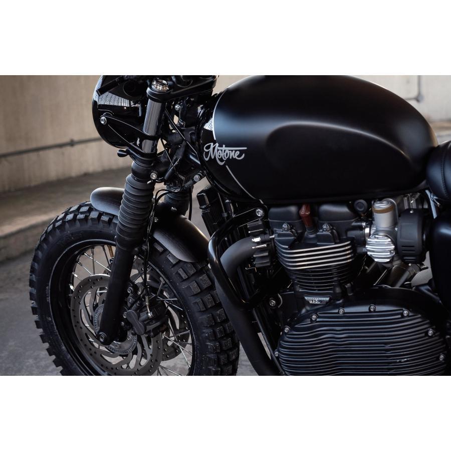 Motone(モートーン) フロントフェンダー SHORTY アルミ ブラック T100/T120 (16-25) SpeedTwin900 (16-24) スクランブラー Scrambler900 (17-25) MTE116 |  | 05