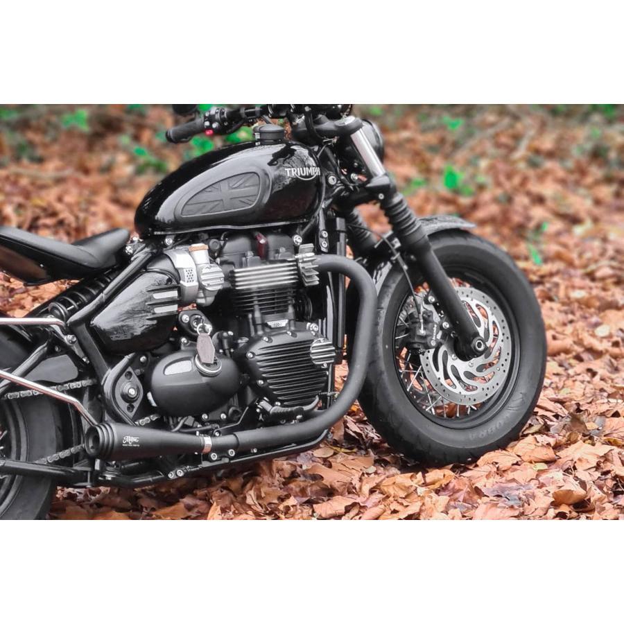 Motone(モートーン) サイドカバー VENTURA リブ グロスブラック ボンネビル Bobber (17-25) Speedmaster (18-25) MTE163 |  | 05