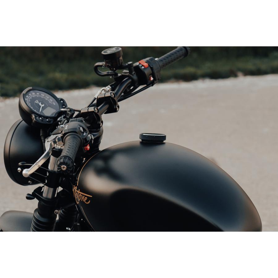 Motone(モートーン) タンクキャップ アルミ ブラック T100/T120 (02-25) SpeedTwin900 (16-24) スクランブラー Scrambler900 (17-25) NXS006 |  | 05