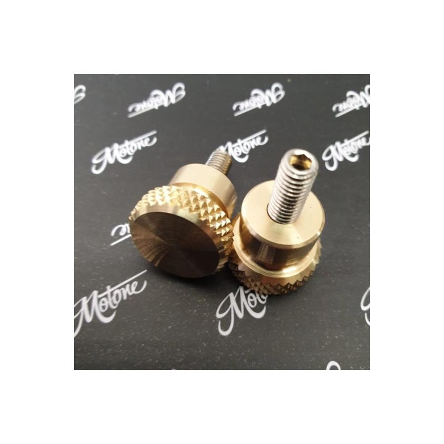 Motone(モートーン) サイドカバーボルト ブラス 空冷 T100 (02-15) スラクストン Thruxton (05-15) OTS004 |  | 01