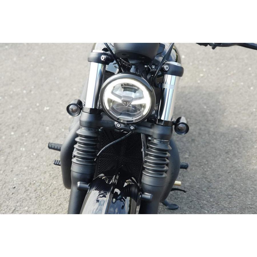 Motone(モートーン) フロントウインカーステー Φ47フォーククランプ M10用 ブラック ボンネビル Bobber (21-25) Speedmaster (21-25) PXN047B |  | 05
