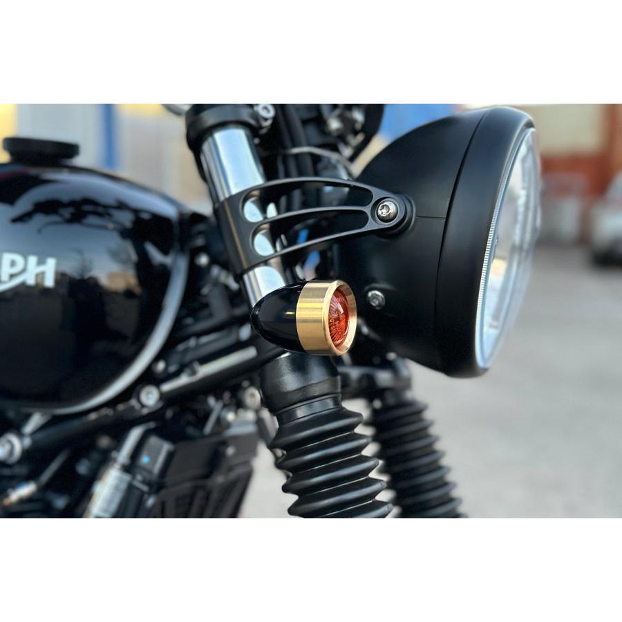 Motone(モートーン) ウインカー アルミビレット ブラック/ブラス 2個 M10 汎用 XNM003 |  | 02