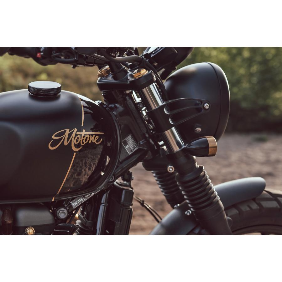 Motone(モートーン) ウインカー アルミビレット ブラック/ブラス 2個 M10 汎用 XNM003 |  | 03