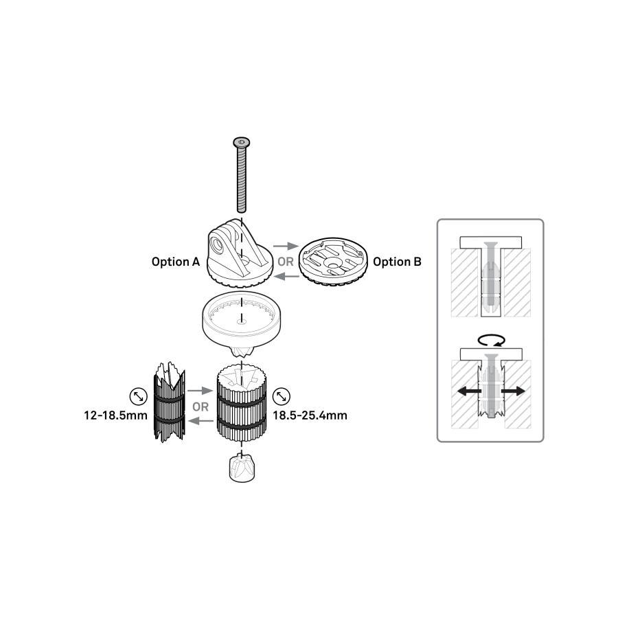 ビーライン Moto II モト2 ステムホールマウント Φ12-25mm用 MNT3-0-FORK |  | 06
