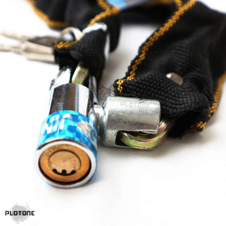 バイク 自転車用 チェーンロック 鍵2本付属 傷付防止 チェーン長約100ｃｍ |  | 01