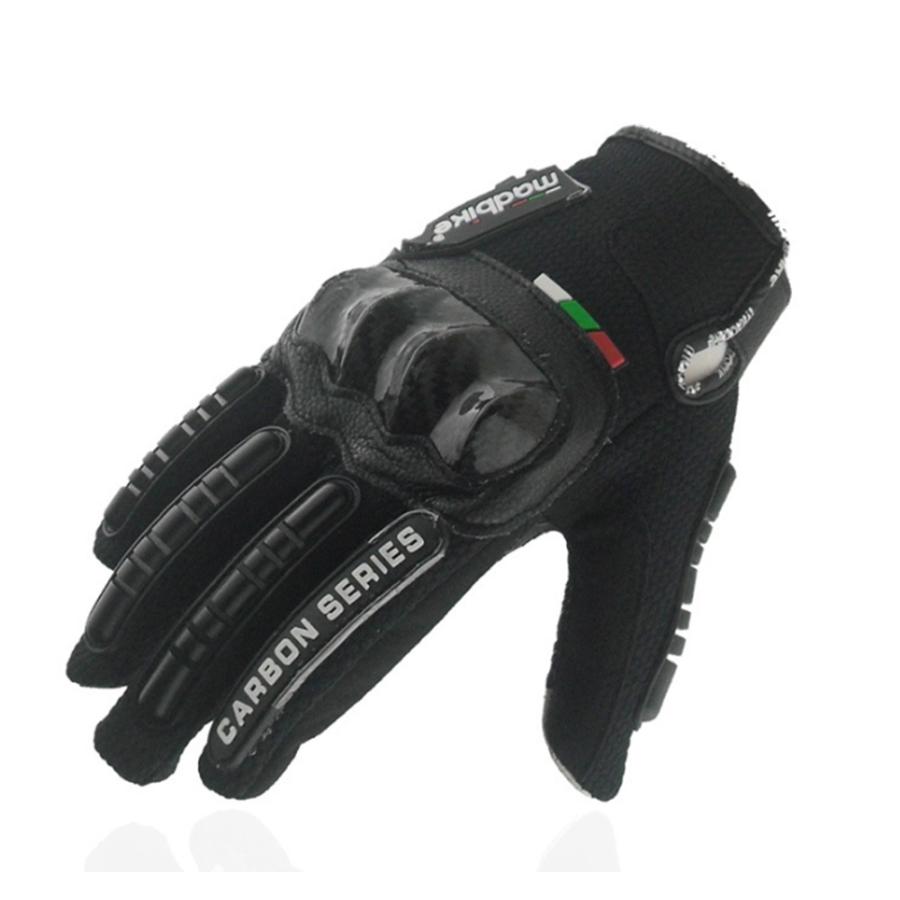 春夏秋用 スマホ対応 超軽量カーボンプロテクター メッシュ バイク 手袋 バイクグローブ スマートフォン