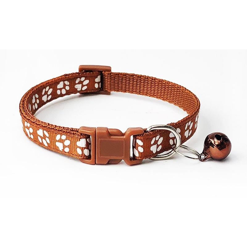 かわいい 犬 猫 首輪 バックル止め　鈴付 小犬用 小型犬　猫用 　長さ調整可能　肉球模様 カラフル おしゃれ　ネコ |  | 08