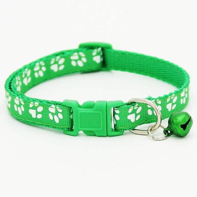 かわいい 犬 猫 首輪 バックル止め　鈴付 小犬用 小型犬　猫用 　長さ調整可能　肉球模様 カラフル おしゃれ　ネコ |  | 05