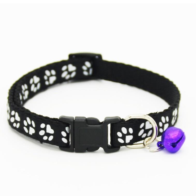 かわいい 犬 猫 首輪 バックル止め　鈴付 小犬用 小型犬　猫用 　長さ調整可能　肉球模様 カラフル おしゃれ　ネコ |  | 09