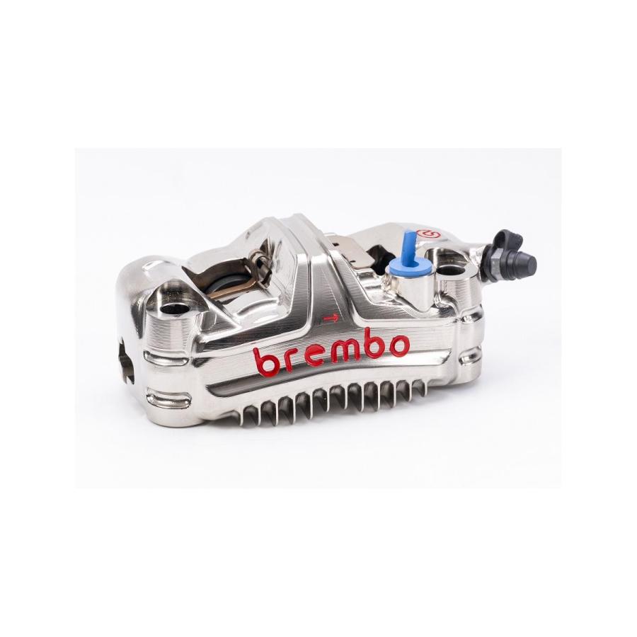 brembo (ブレンボ) GP4-MS ラジアル CNC モノブロック 4P キャリパー ニッケルコーティング レッドロゴ 右側 Φ30 取付ピッチ:108mm 120-D600-40 | brembo