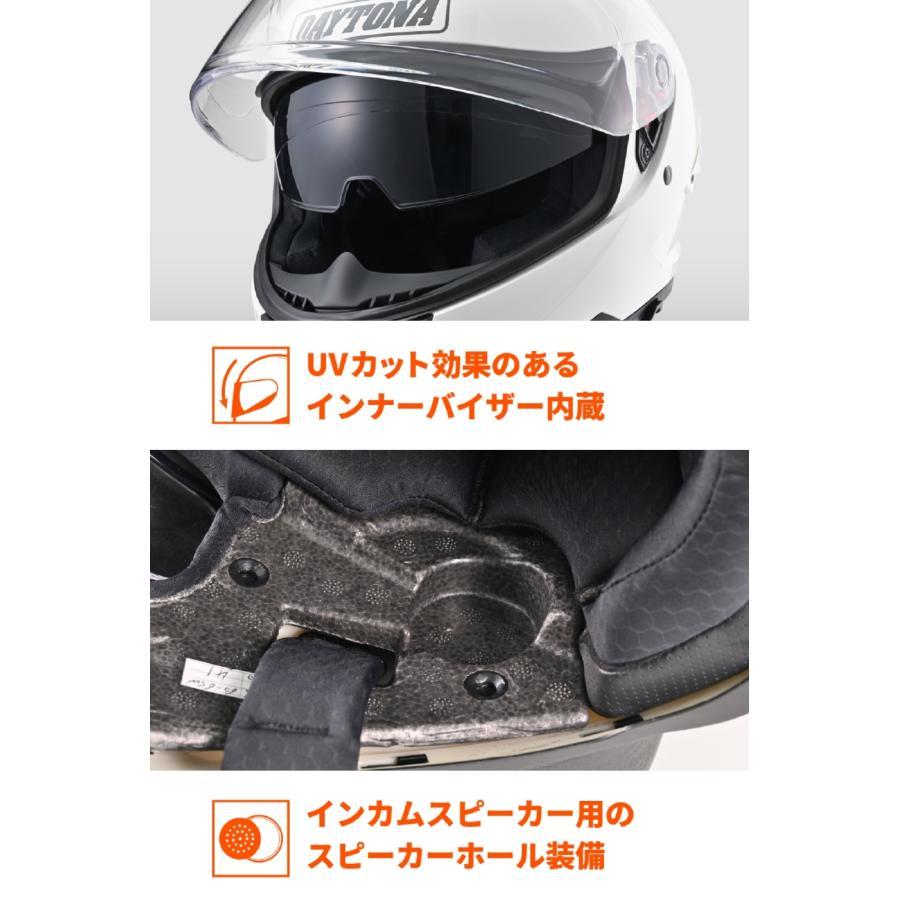DAYTONA（デイトナ） DN001RSフルフェイスヘルメット ホワイト/M 46449