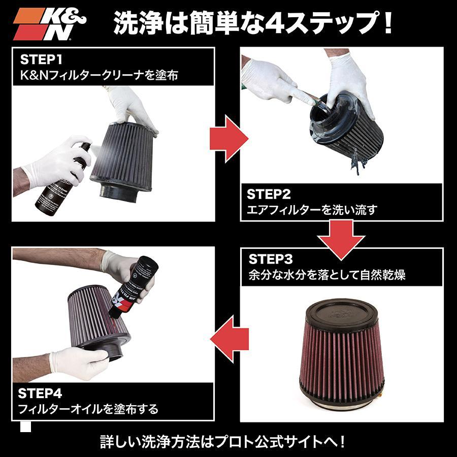 K&N (ケーアンドエヌ) カスタムフィルター オーバルテーパー ラバー φ54 オフセット11mm ユニバーサル(汎用)｜plotonlinestore｜04