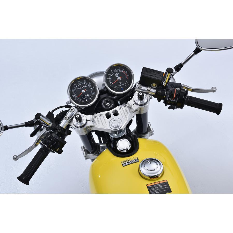 OVER RACING (オーバーレーシング) ステム\u0026スポーツライディングハンドルキット シルバー SR400(FI) 55-401-11 オーヴァーレーシングの画像