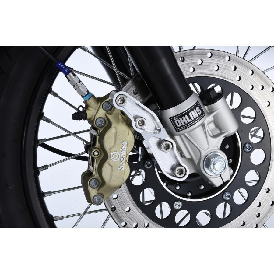 OVER RACING (オーバーレーシング) ステム\u0026スポーツライディングハンドルキット シルバー SR400(FI) 55-401-11 オーヴァーレーシングの画像