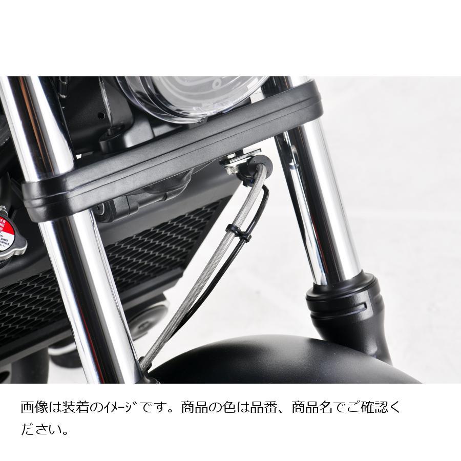 SWAGE LINE (スウェッジライン)プロ フロントホースキット ステンレスブラック/クリア Rebel250 BTP0049FS_6