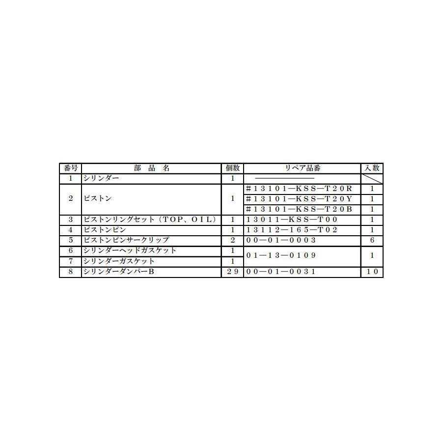 SP武川(SPタケガワ) シリンダーキット SUPERHEAD+R KSR110/KLX110｜plotonlinestore｜02